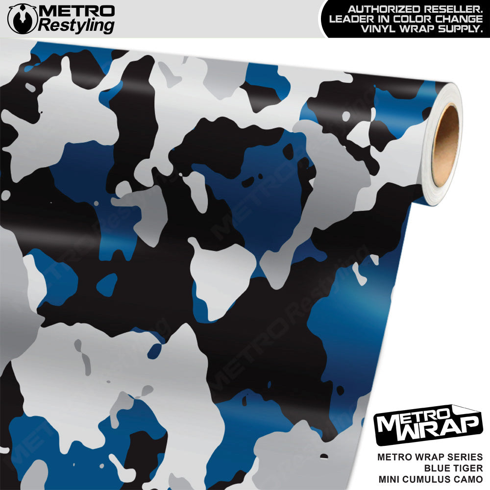 Metro Wrap Mini Cumulus Blue Tiger Camouflage Vinyl Film