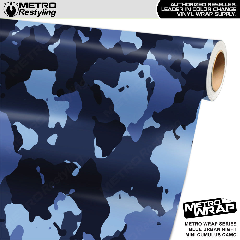 Metro Wrap Mini Cumulus Blue Urban Night Camouflage Vinyl Film