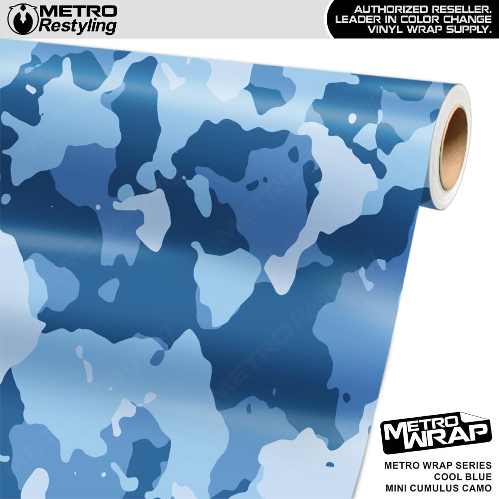 Metro Wrap Mini Cumulus Cool Blue Camouflage Vinyl Film