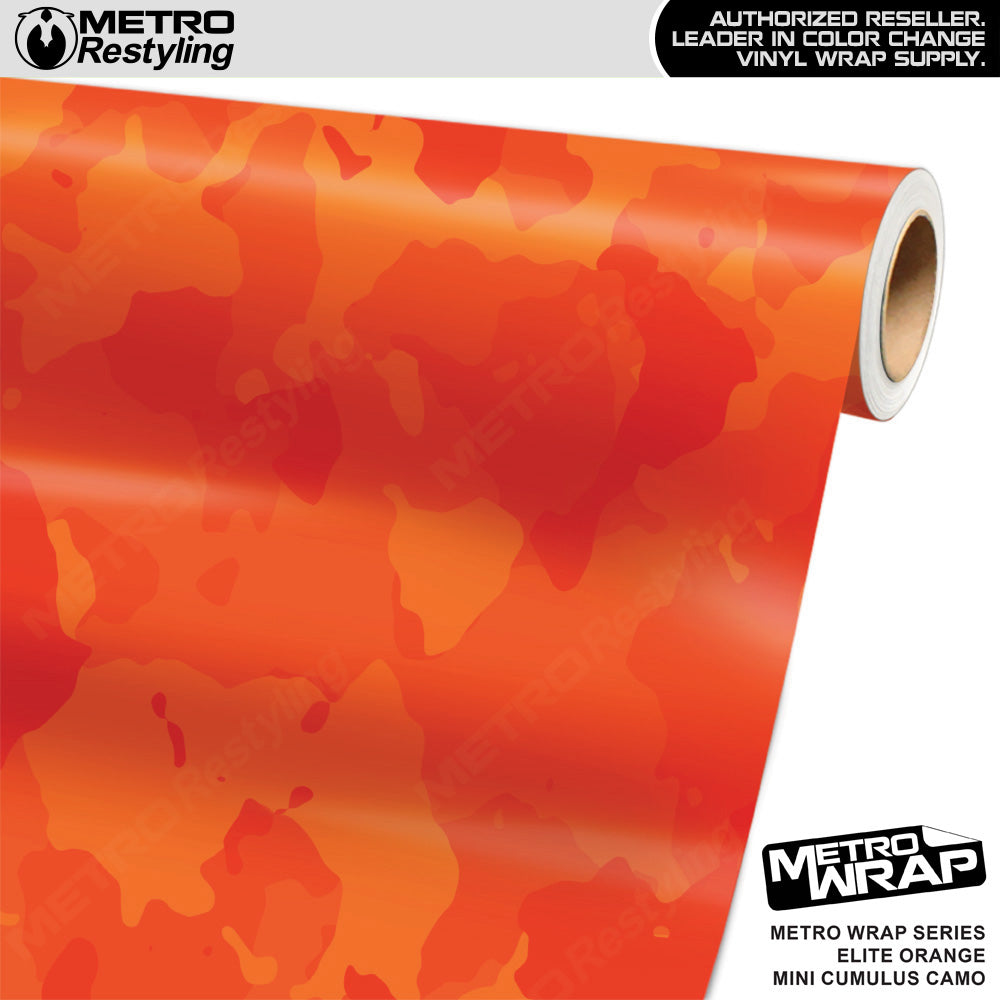 Metro Wrap Mini Cumulus Elite Orange Camouflage Vinyl Film
