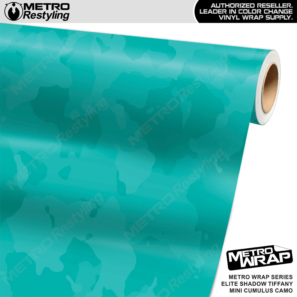 Metro Wrap Mini Cumulus Elite Shadow Tiffany Blue Camouflage Vinyl Film