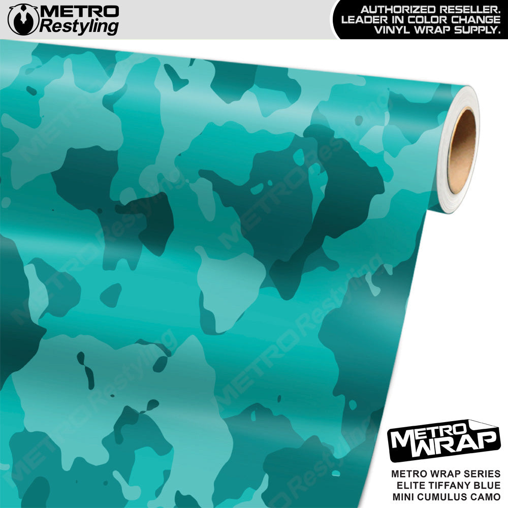 Metro Wrap Mini Cumulus Elite Tiffany Blue Camouflage Vinyl Film