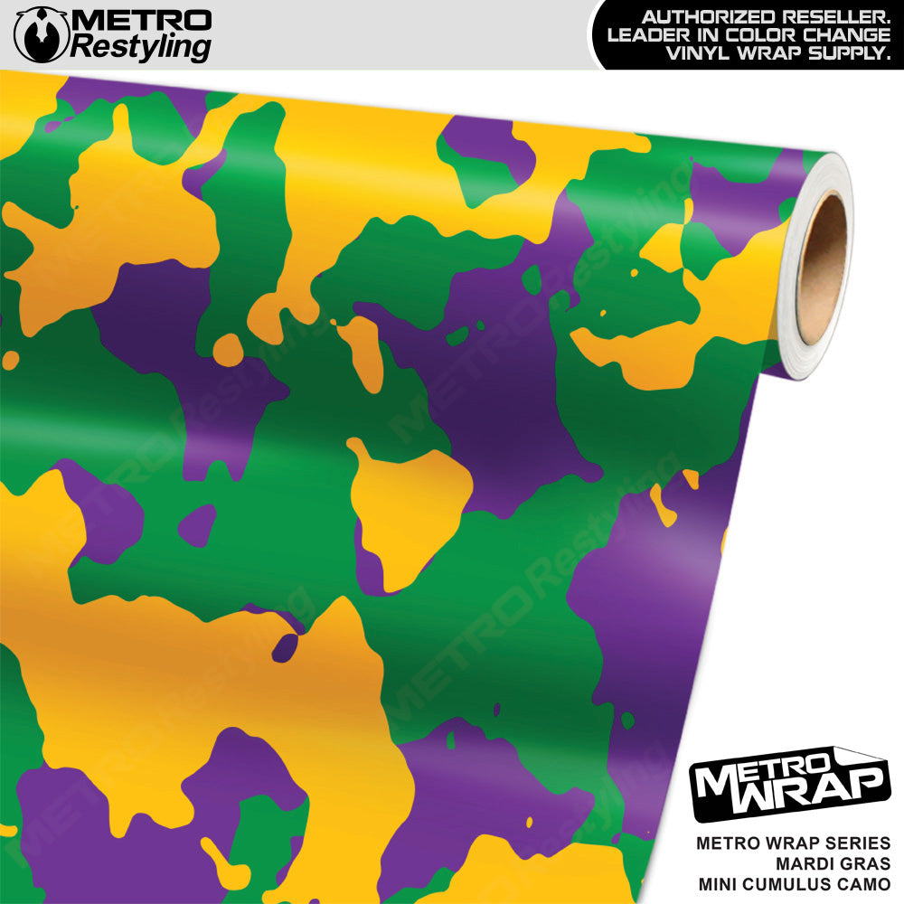 Metro Wrap Mini Cumulus Mardi Gras Camouflage Vinyl Film