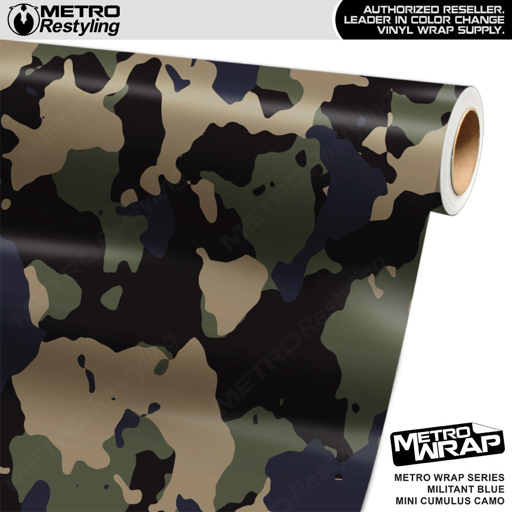 Metro Wrap Mini Cumulus Militant Blue Camouflage Vinyl Film