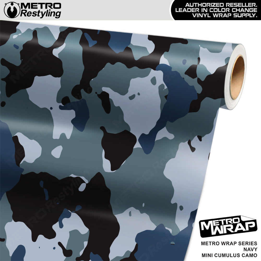 Metro Wrap Mini Cumulus Navy Camouflage Vinyl Film