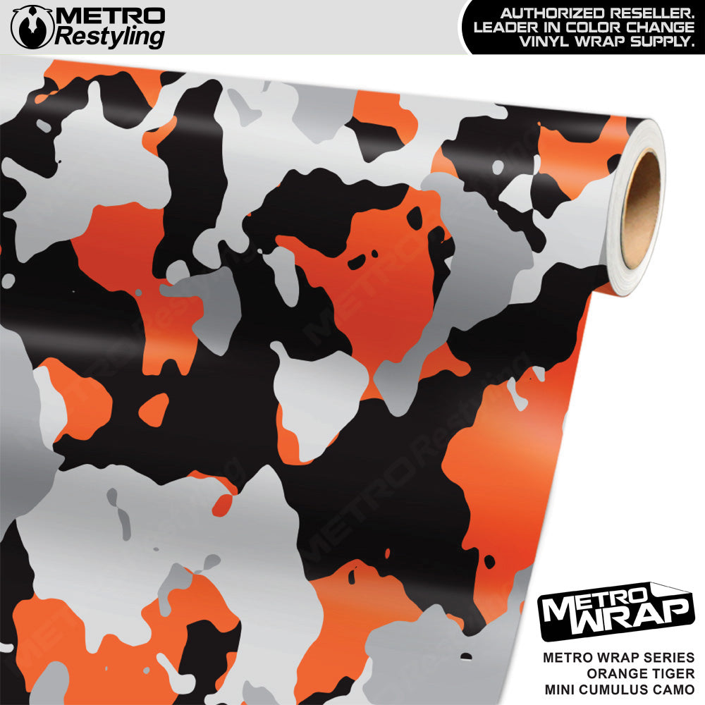 Metro Wrap Mini Cumulus Orange Tiger Camouflage Vinyl Film