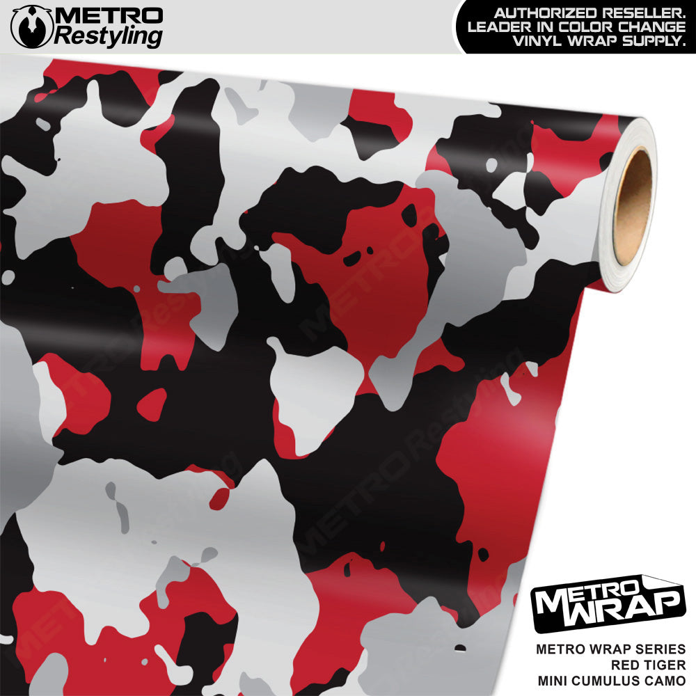 Metro Wrap Mini Cumulus Red Tiger Camouflage Vinyl Film