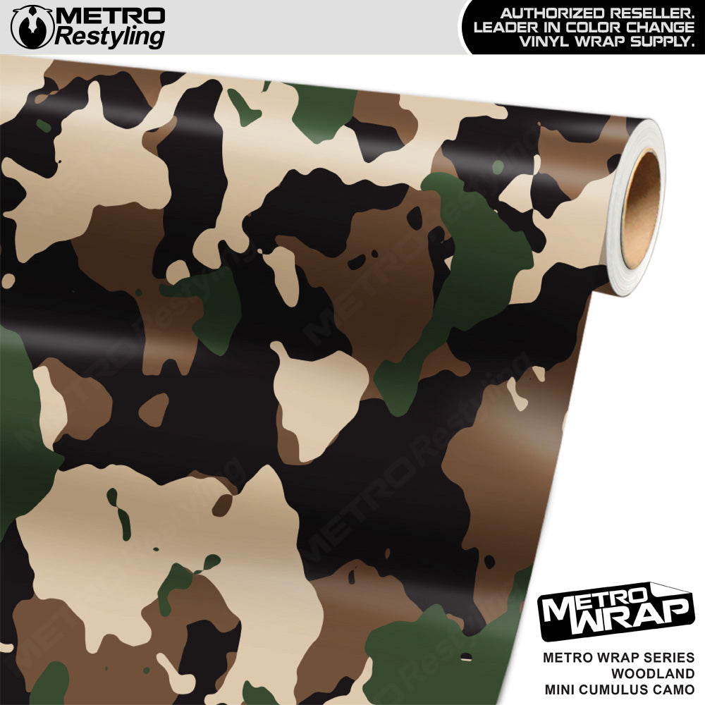 Metro Wrap Mini Cumulus Woodland Camouflage Vinyl Film