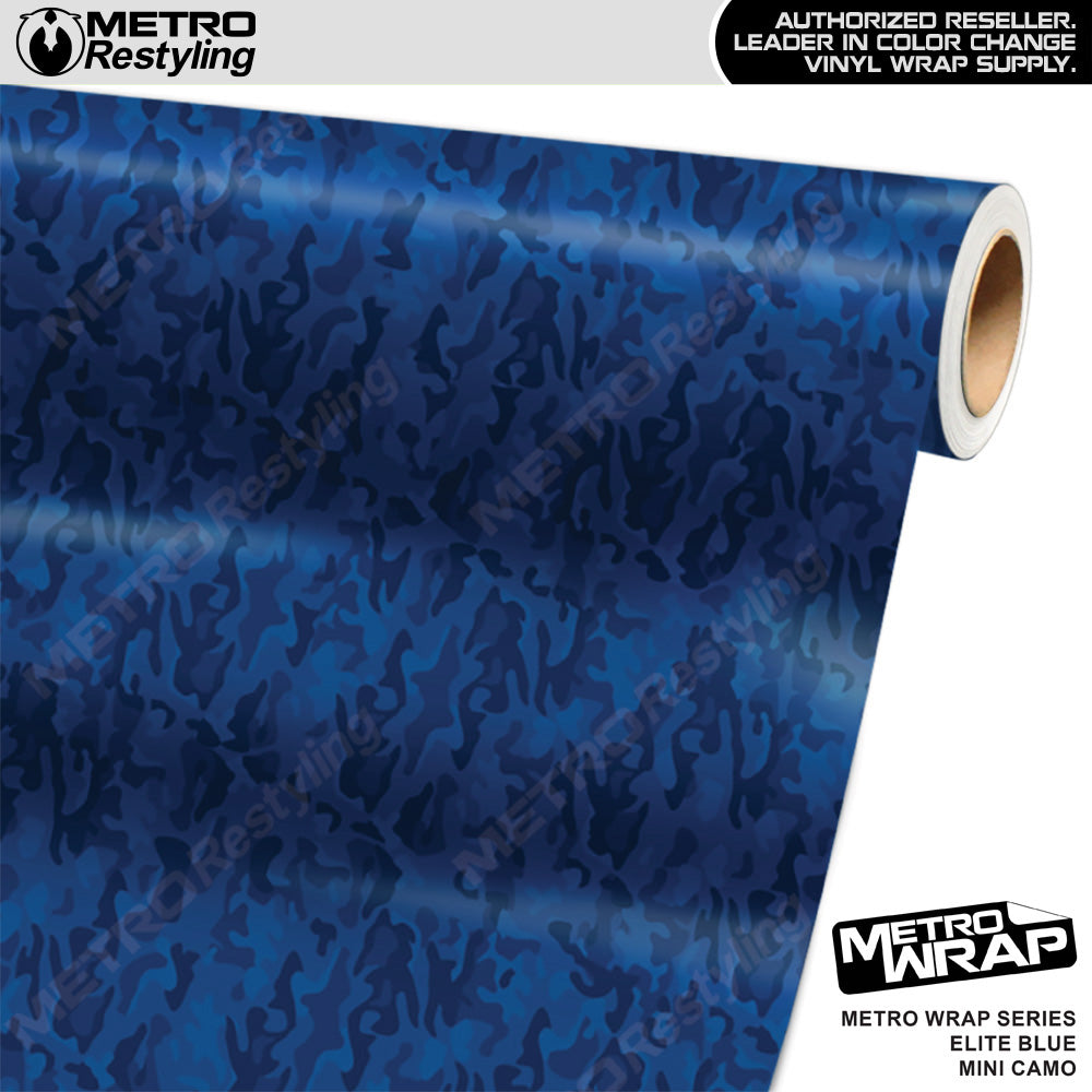 Metro Wrap Mini Classic Elite Blue Camouflage Vinyl Film