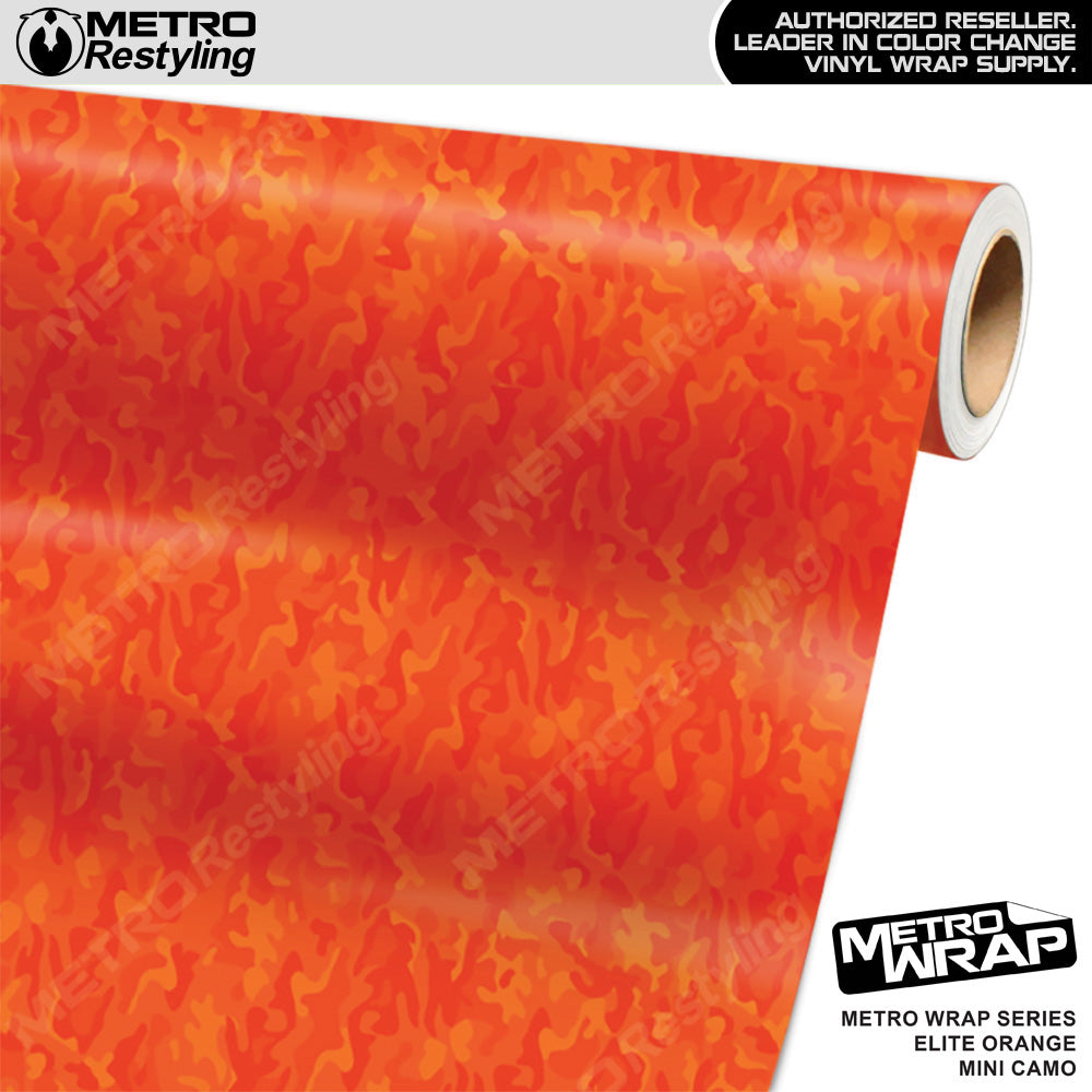 Metro Wrap Mini Classic Elite Orange Camouflage Vinyl Film