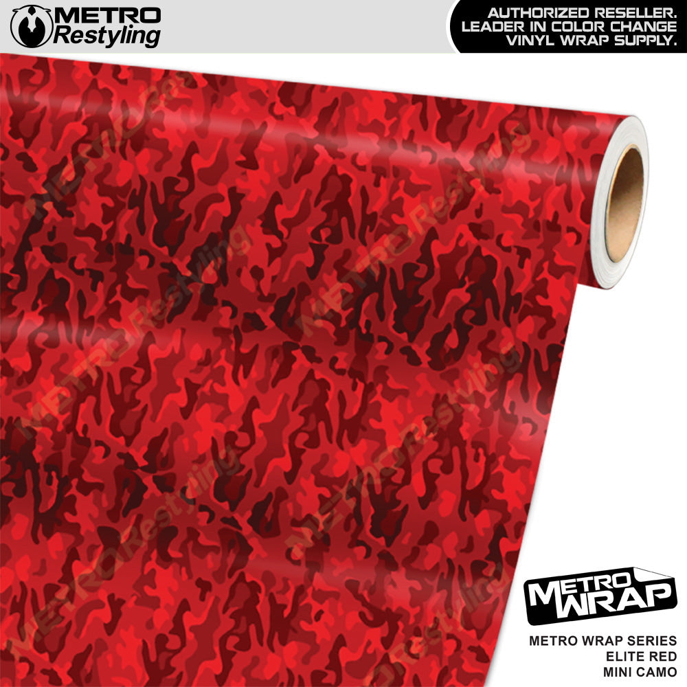Metro Wrap Mini Classic Elite Red Camouflage Vinyl Film