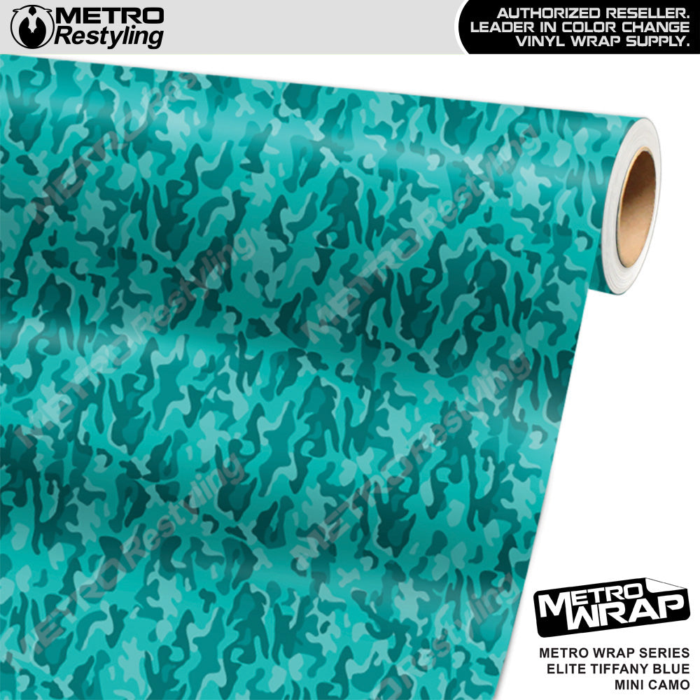 Metro Wrap Mini Classic Elite Tiffany Blue Camouflage Vinyl Film