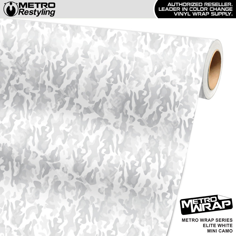 Metro Wrap Mini Classic Elite White Camouflage Vinyl Film