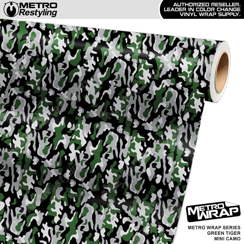 Metro Wrap Mini Classic Green Tiger Camouflage Vinyl Film