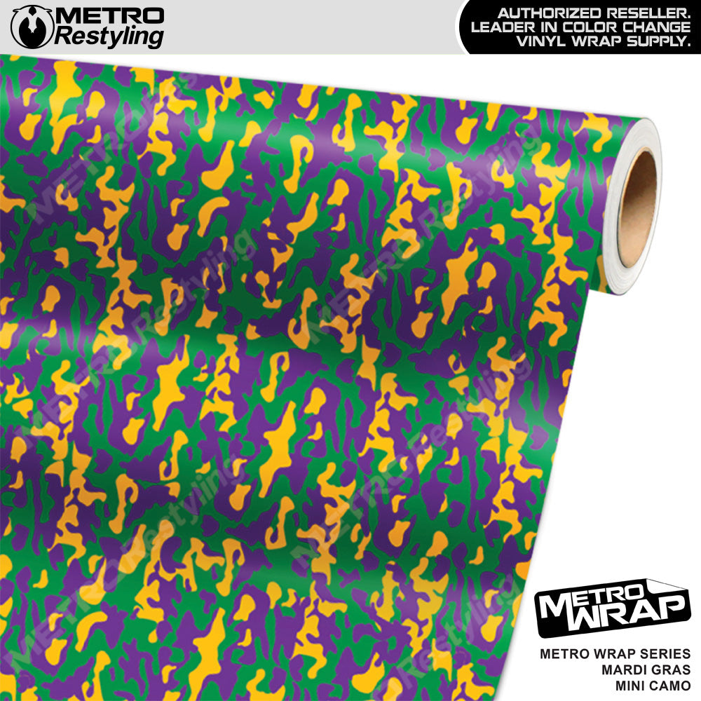 Metro Wrap Mini Classic Mardi Gras Camouflage Vinyl Film