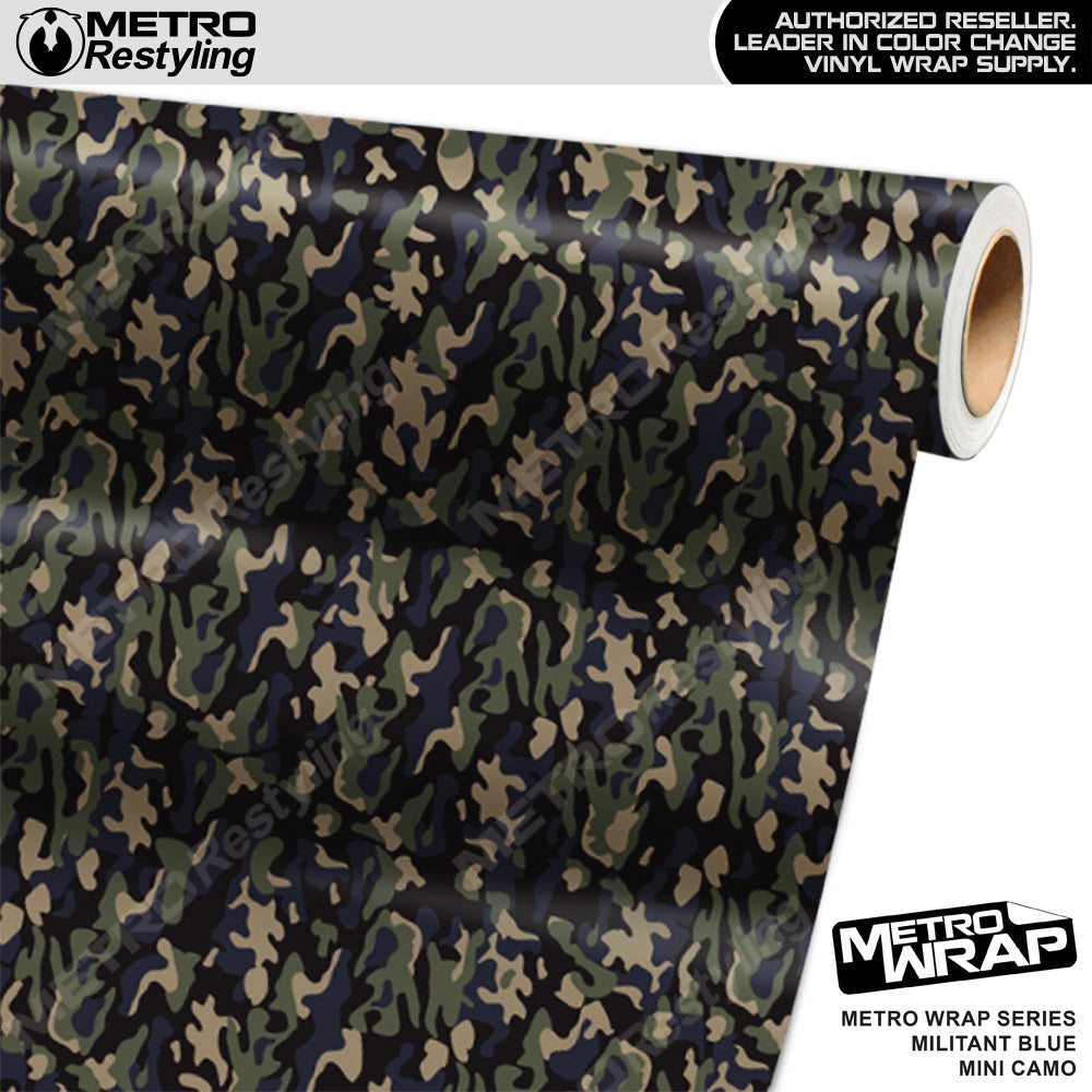 Metro Wrap Mini Classic Militant Blue Camouflage Vinyl Film