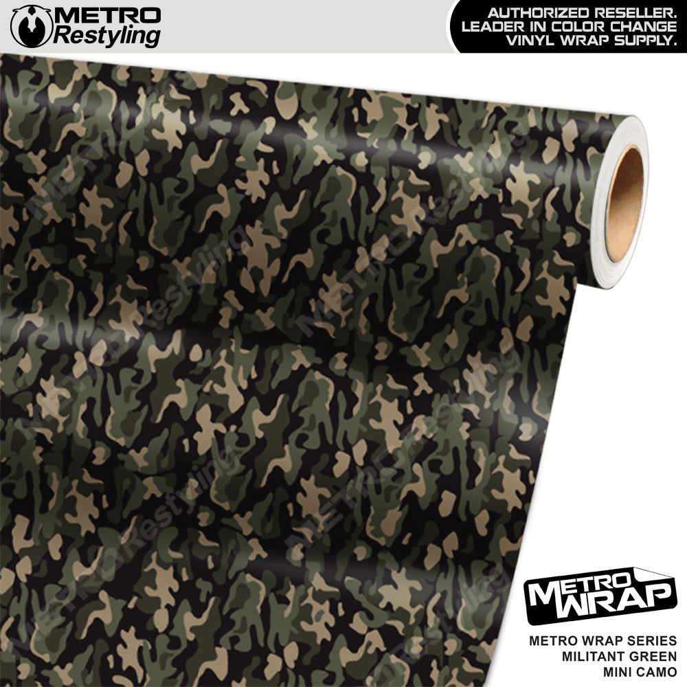 Metro Wrap Mini Classic Militant Green Camouflage Vinyl Film