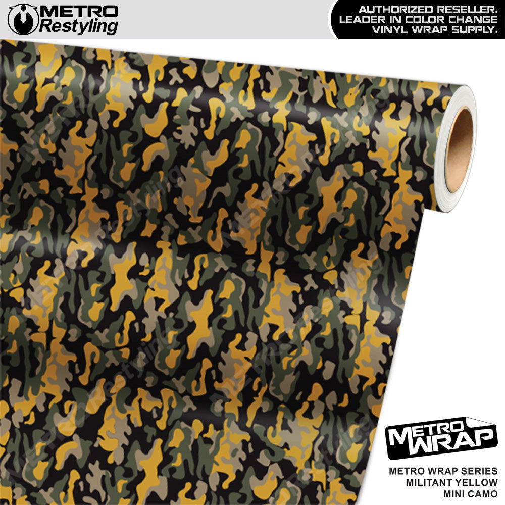 Metro Wrap Mini Classic Militant Yellow Camouflage Vinyl Film