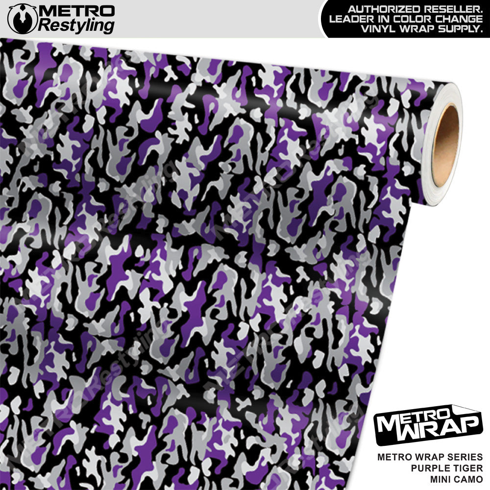 Metro Wrap Mini Classic Purple Tiger Camouflage Vinyl Film
