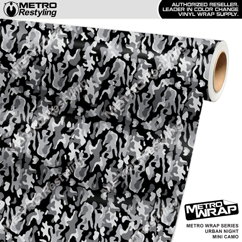 Metro Wrap Mini Classic Urban Night Camouflage Vinyl Film