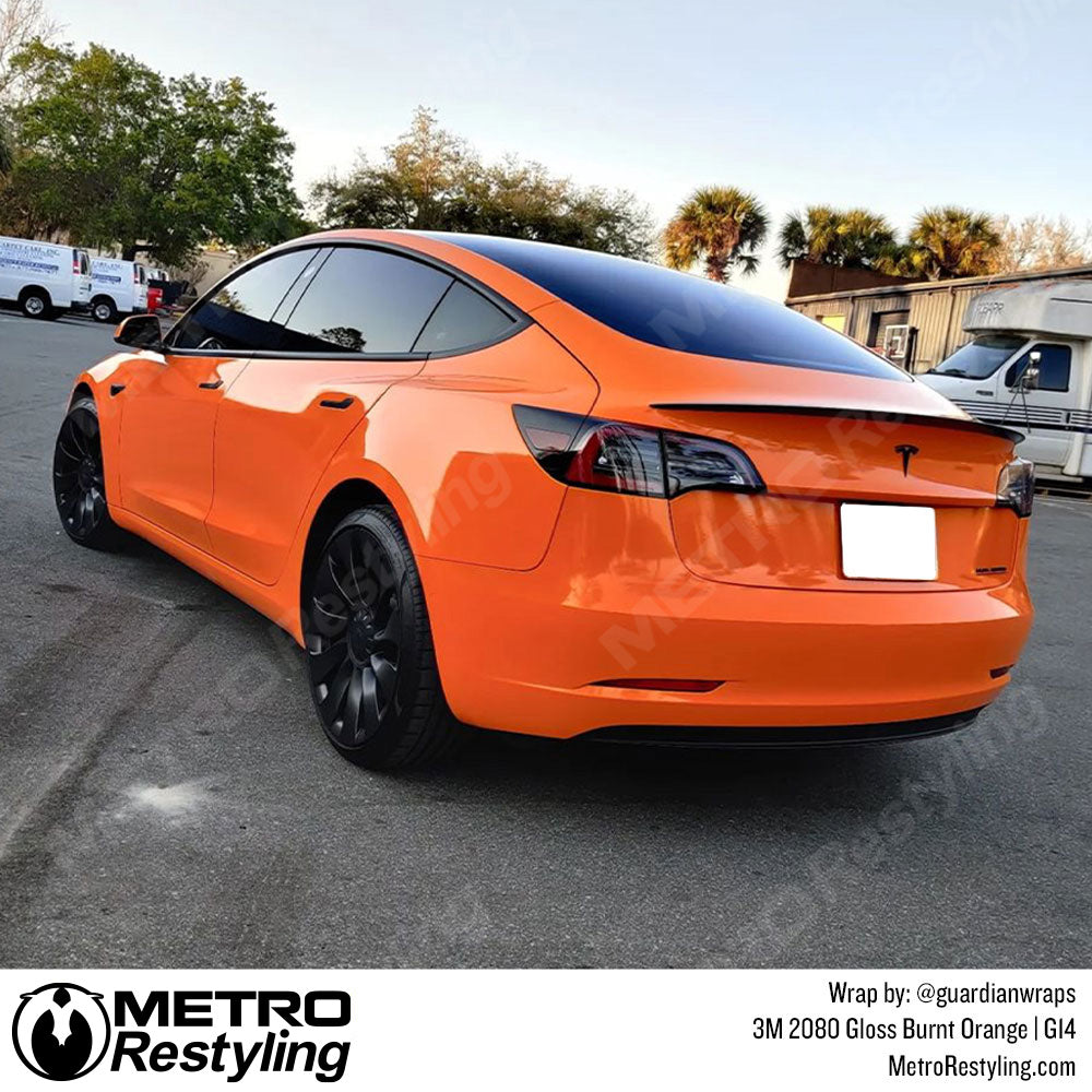 Tesla Burnt Orange Wrap