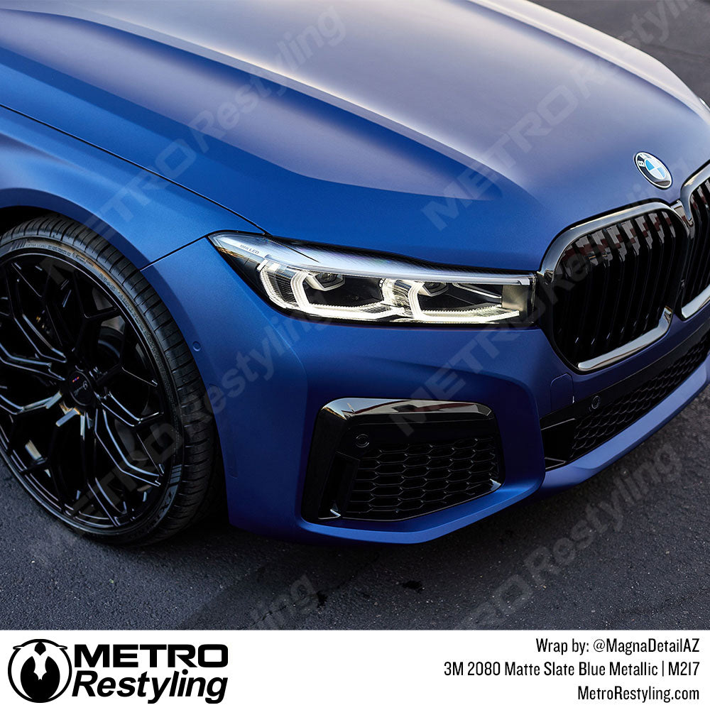 3M 2080 M217 Matte Slate Blue Metallic Car Wrap Autofolie 