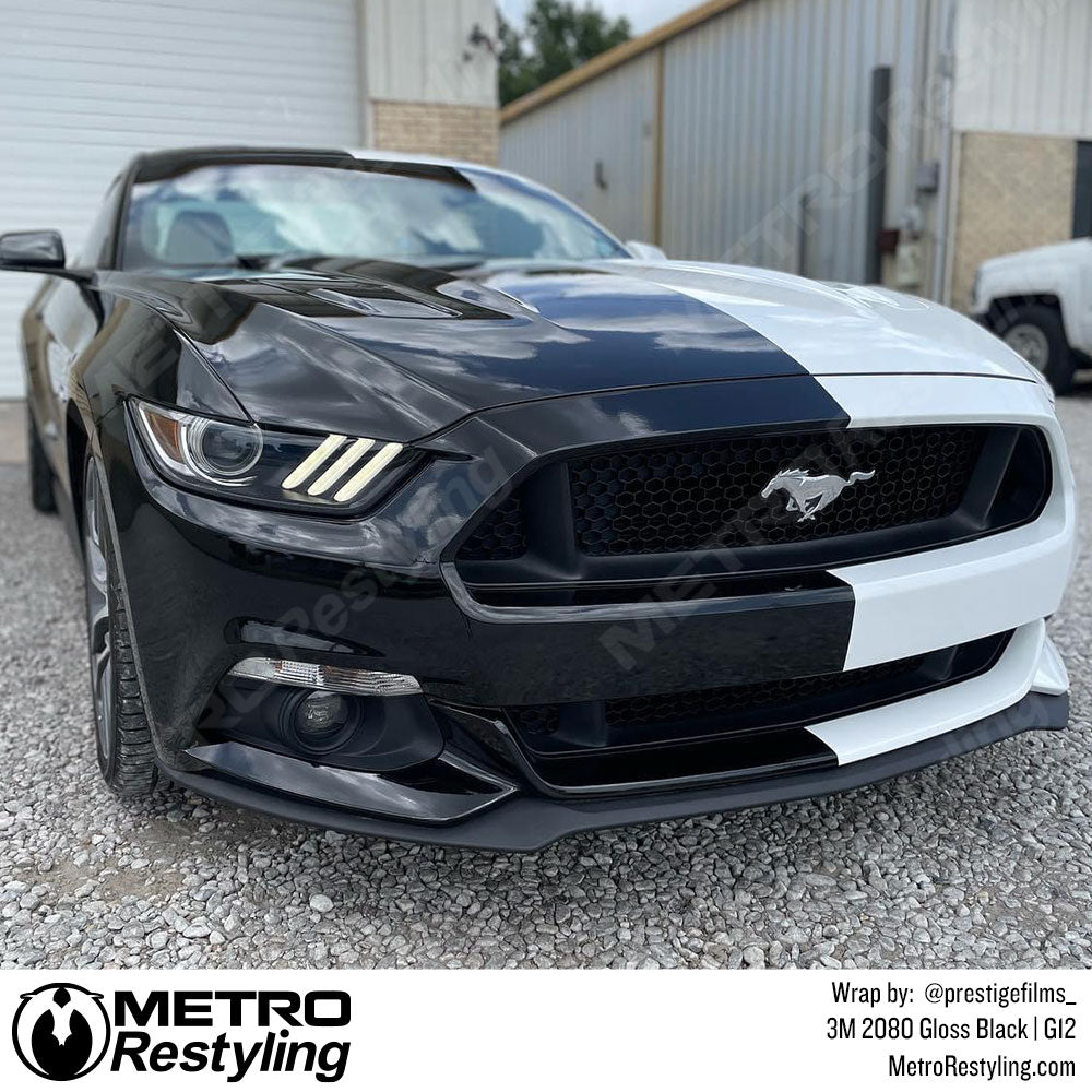 Gloss Black Ford Mustang Wrap