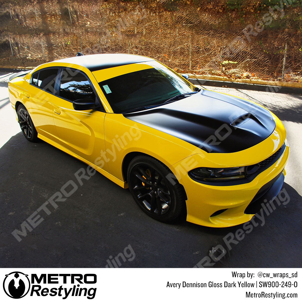 Avery SW900-235-O GLOSS YELLOW 3in x 5in (SAMPLE SIZE) Supreme Vinyl Car  Wrap Film
