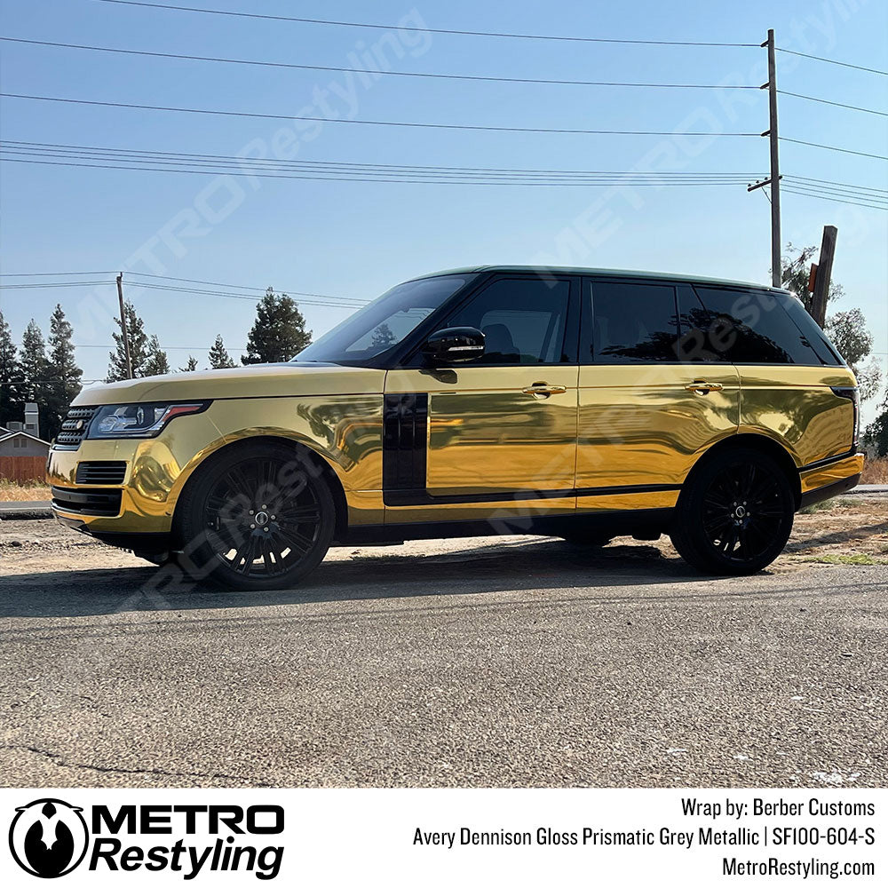 Entire Car Wrap - Flat Glossy Mirror Chrome Gold Vinyl Sticker