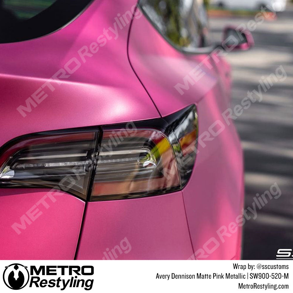 Premium Matte Satin Metallic Pink Vinyl Wrap Film For Car