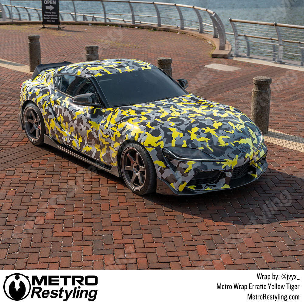 Toyota Wrapped in Yellow Camo