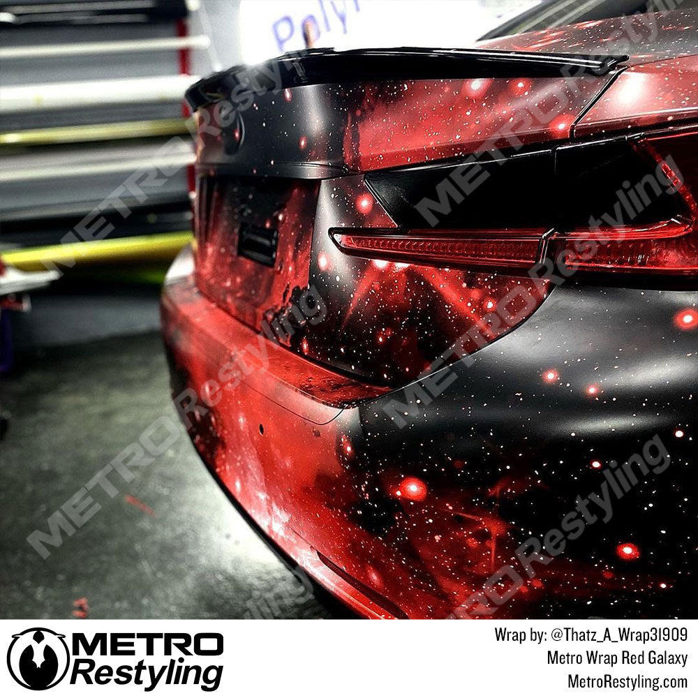 Metro Wrap Red Galaxy Car Wrap