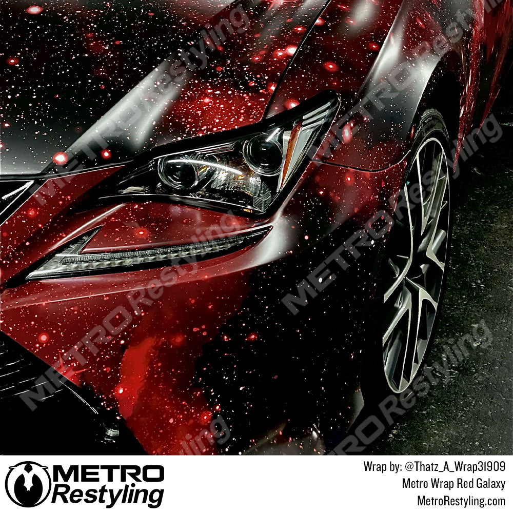Metro Wrap Red Galaxy Car Vinyl