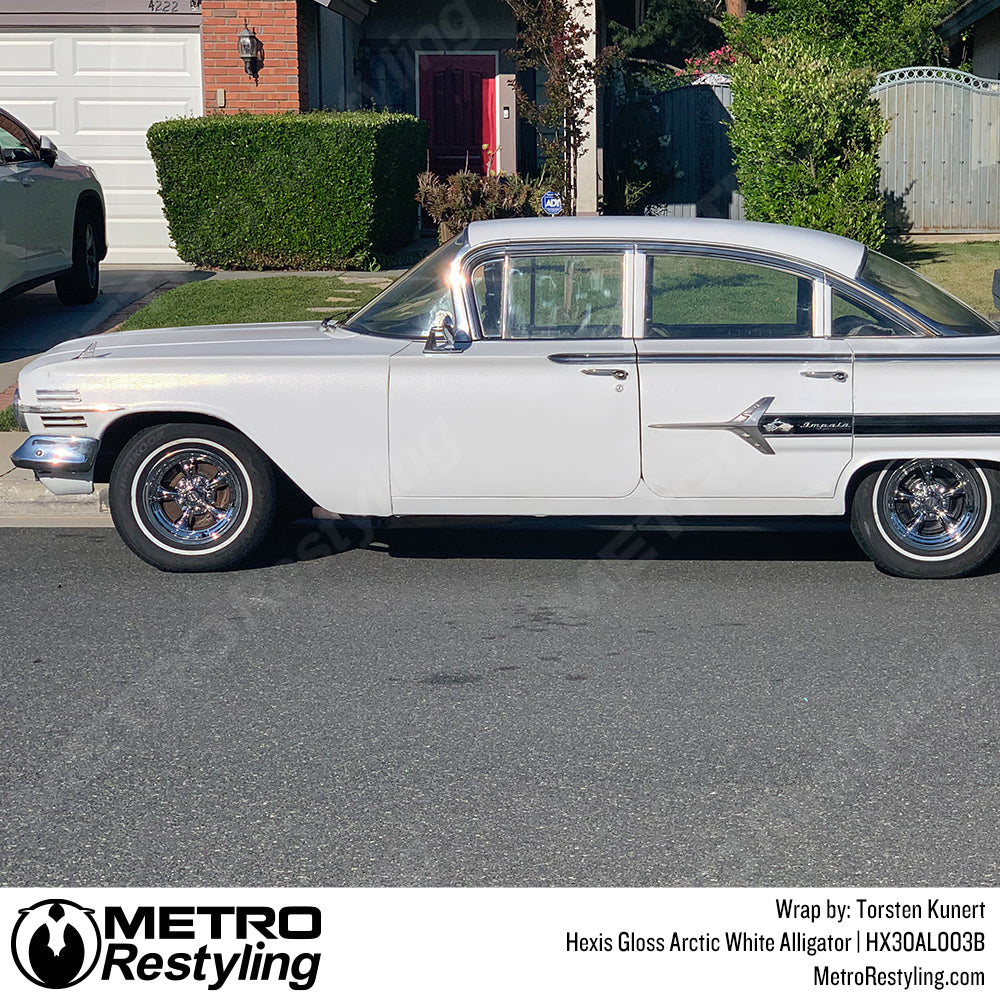 Gloss Arctic White Alligator - Hexis | Metro Restyling