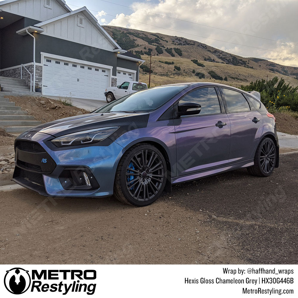 KAKASinlee Air Release Grey Chameleon Pearl Glossy Chrome Satin Car Vinyl Wrap – 2/3 Layer, Bubble Free, 5-7 Year Durability