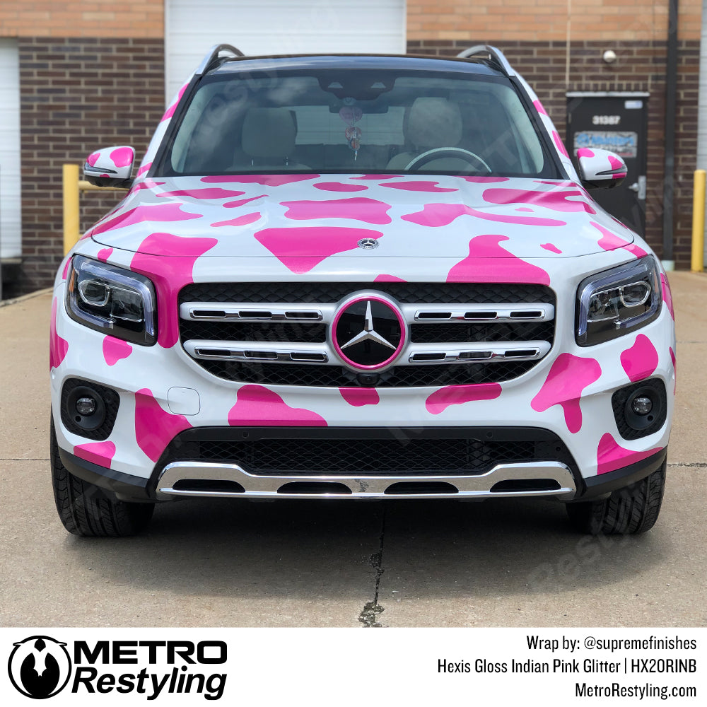 Mercedes Pink Glitter Vinyl