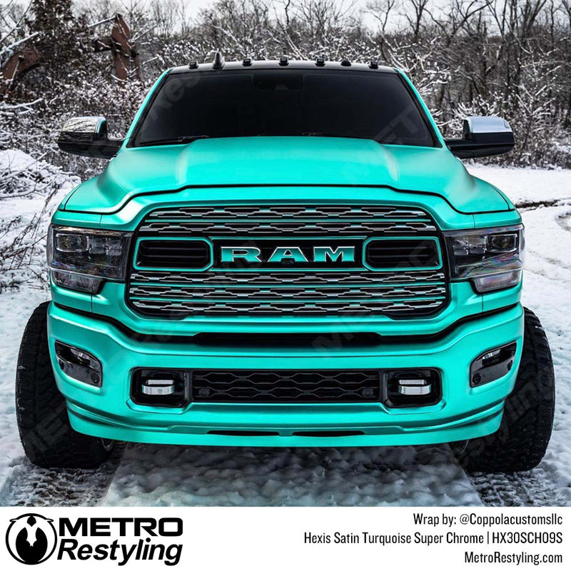 Ram Turquoise Color Satin Turquoise Super Chrome - Hexis | Metro Restyling