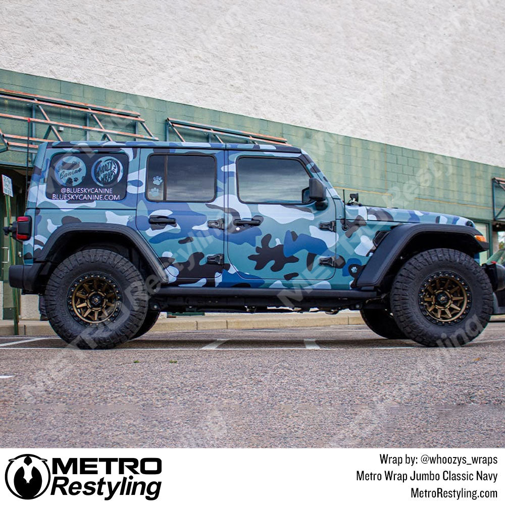 Metro Wrap Jumbo Classic Navy Car Camouflage