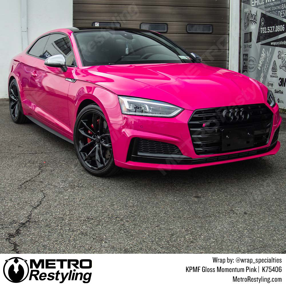 Audi Hot Pink Vinyl Car Wrap