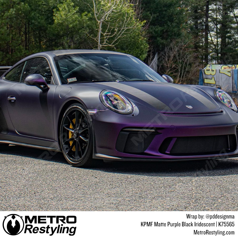 Porsche Purple Black Wrap