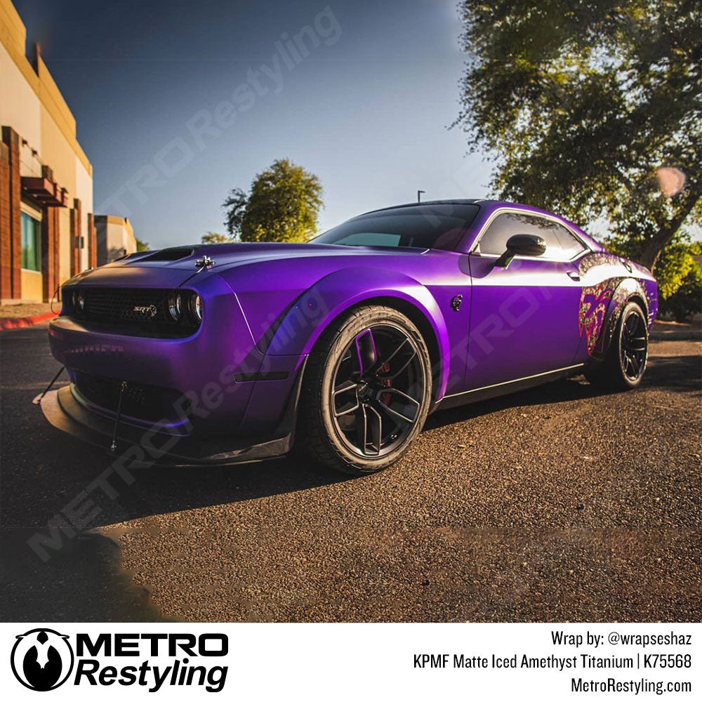 Matte Iced Amethyst Titanium purple car wrap