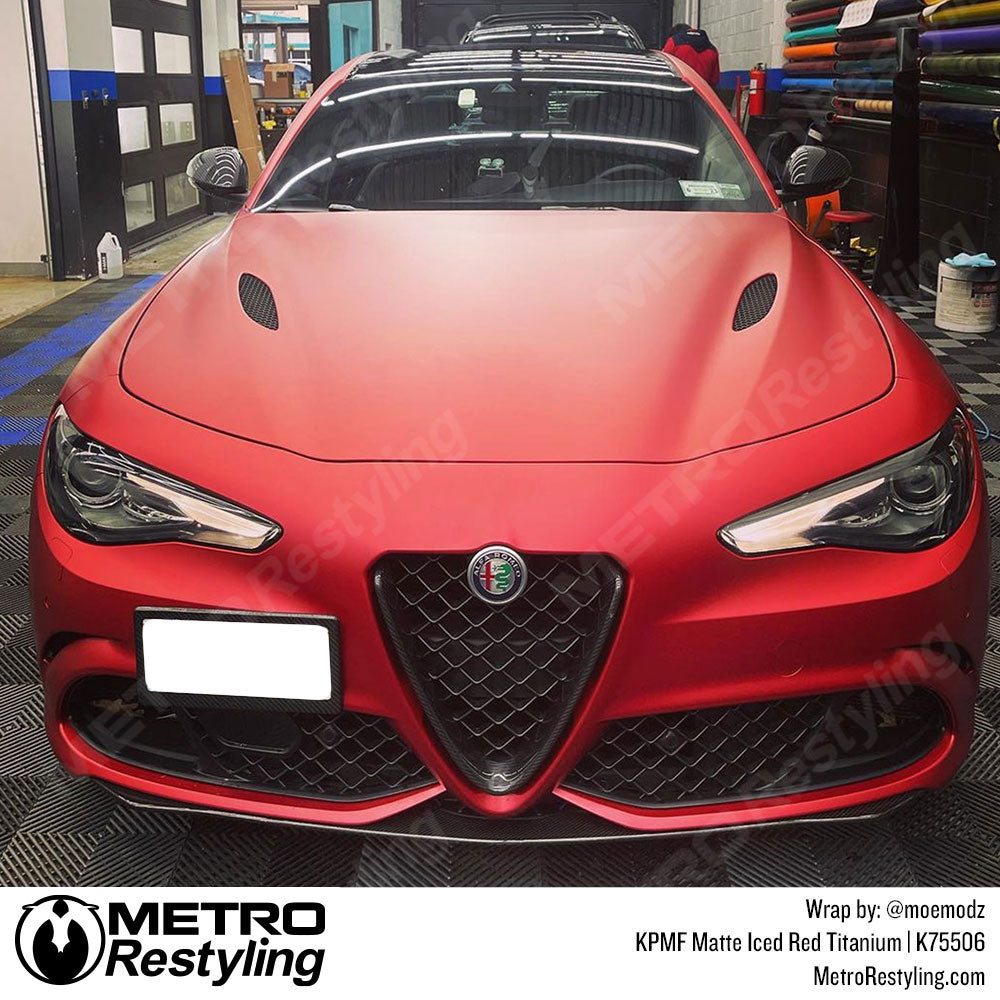 Matte Red Car Wrap Matte red car wrap