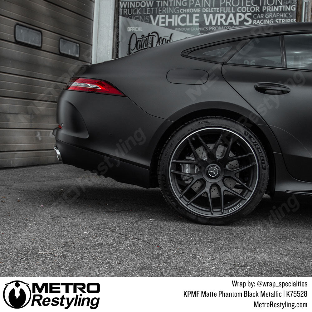 Matte Phantom Black Metallic Mercedes Wrap
