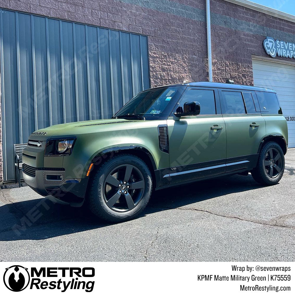 Matte Green Land Rover Wrapped