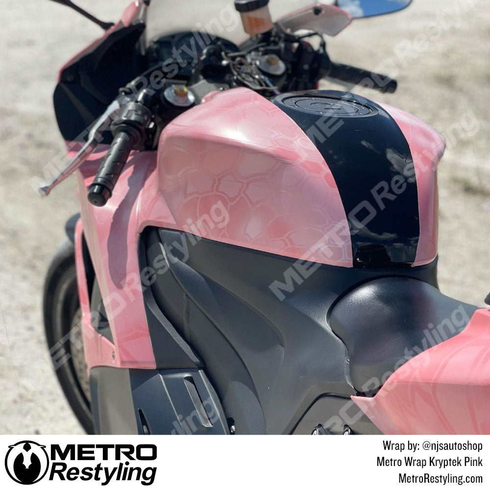 Motorcycle pink kryptek wrap