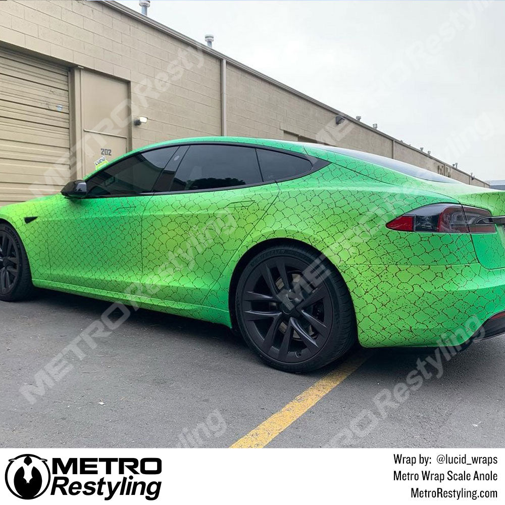 Metro Wrap Scale Anole Tesla Camo Wrap