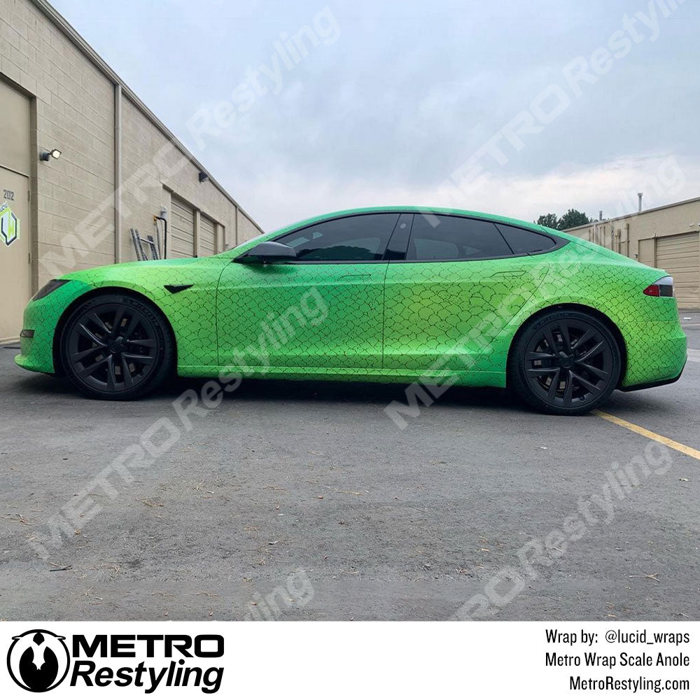 Metro Wrap Scale Anole Camo Tesla wrap