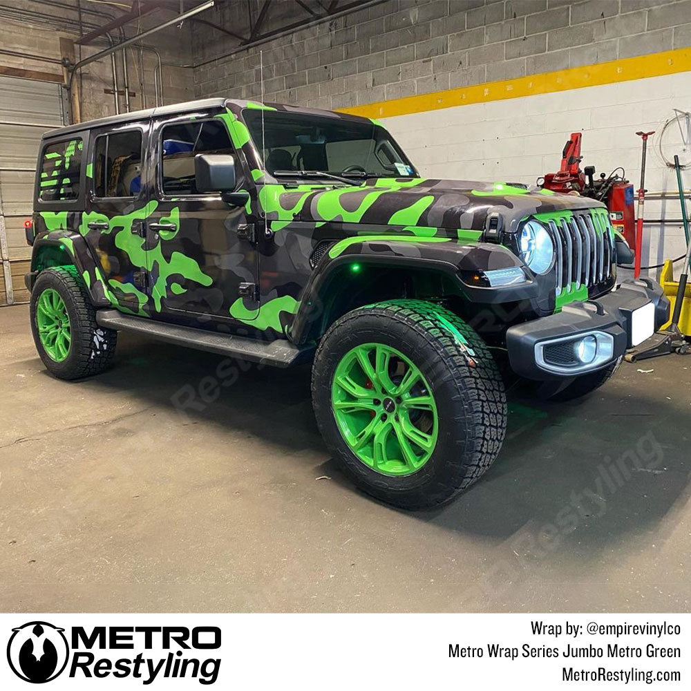 Jumbo Classic Metro Green Jeep wrap