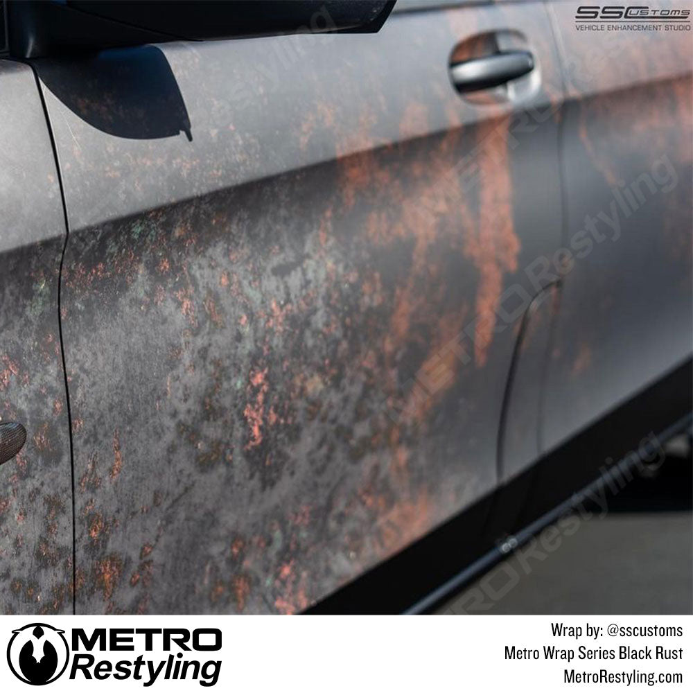 Metro Wrap Black Rust car Vinyl