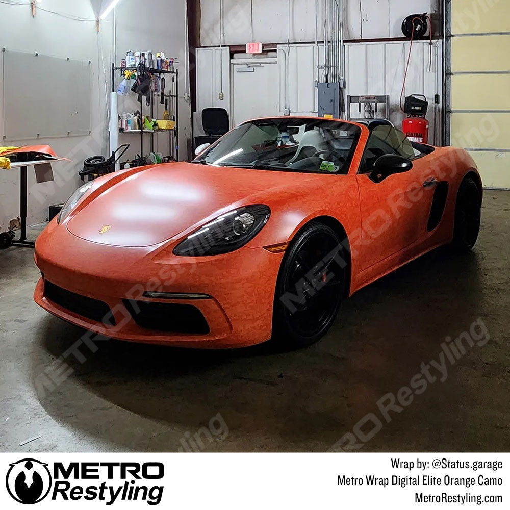 Metro Wrap Digital Elite Orange Porsche Wrap